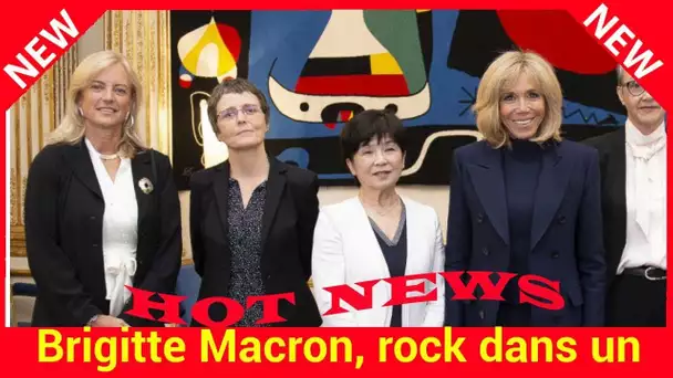 Brigitte Macron, rock dans un jean slim pour un rendez-vous à l&#039;Elysée