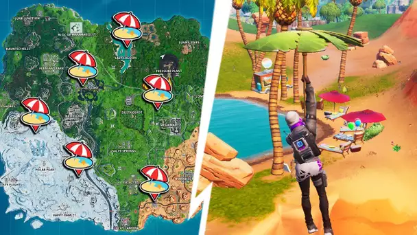 'DANSER A DIFFERENTES FETES SUR LA PLAGE' DE FORTNITE ! ( DEFIS 14 JOURS D&#039;ETE)