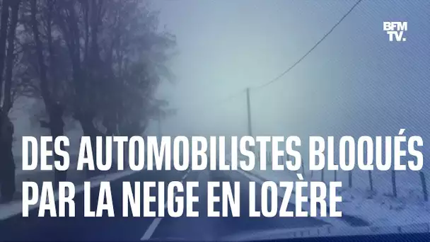 De fortes chutes de neige immobilisent une centaine d'automobilistes sur l'A75 en Lozère