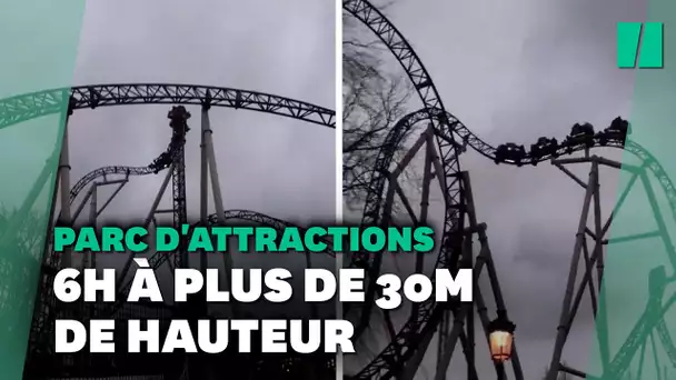 Au parc Plopsaland en Belgique, neuf personnes sont restées bloquées six heures à plus de 30m