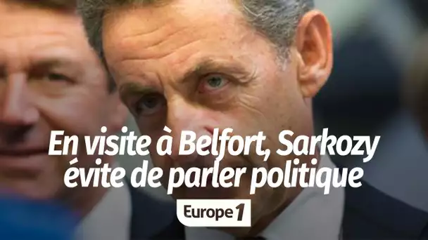 En visite à Belfort, Nicolas Sarkozy sourit, serre des mains... et évite de parler politique