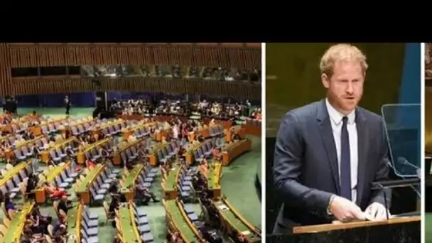 C'était une salle comble", s'est moqué le prince Harry alors qu'une image émerge d'une foule de l'ON