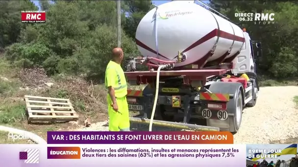 Dans le Var; des habitants se font livrer de l'eau en camion en attendant la pluie