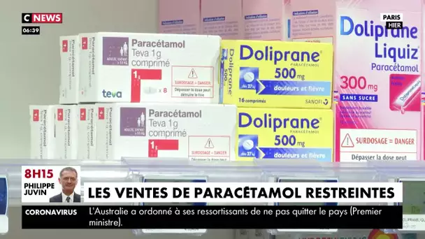 Coronavirus : les ventes de paracétamol restreintes