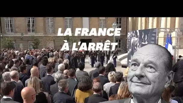 La minute de silence pour Jacques Chirac observée partout en France