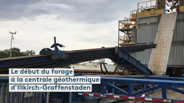 Premier forage à la centrale géothermique d&#039;Illkirch