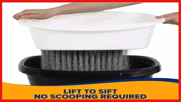 Petmate Arm & Hammer Large Sifting Litter Box with Microban for Odor Control