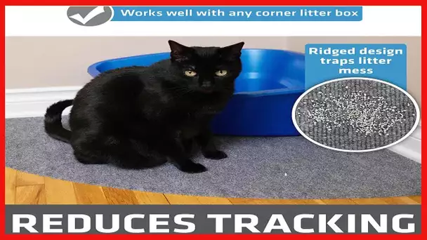 Drymate Cat Litter Trapping Mat, (Ridged Design), Traps Litter & Mess from Box, Soft on Kitty Paws