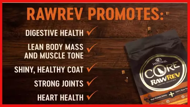 Wellness CORE Rawrev Natural Grain Free Dry Dog Food, Original Turkey & Chicken With Freeze Dried