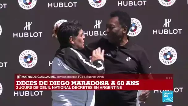 Décès de Diego Maradona: "la vieille rengaine entre Maradona et Pelé était ressuscitée souvent"