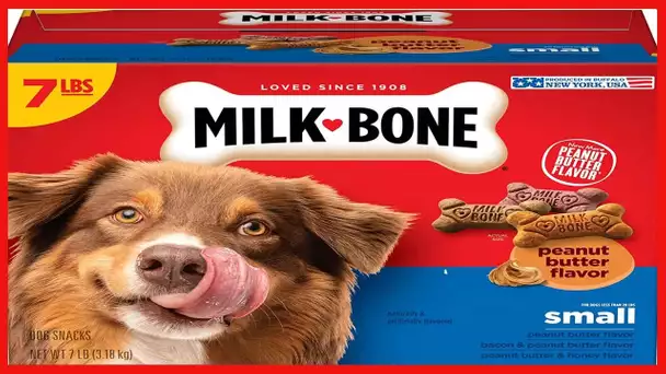 Milk-Bone Peanut Butter Flavor Dog Treats, Small Biscuits, 7 Pounds