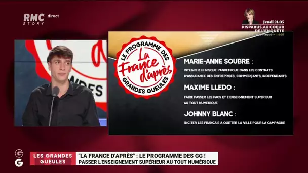 "La France d'après - le programme des GG": la proposition de Maxime Lledo