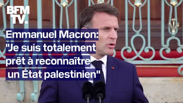 Emmanuel Macron se dit "prêt à reconnaître un État palestinien" à "un moment utile"