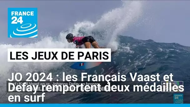 JO 2024 : Les Français Vaast et Defay remportent deux médailles en surf • FRANCE 24