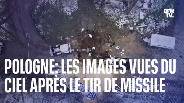 Les images aériennes du site en Pologne où s’est abattu le missile