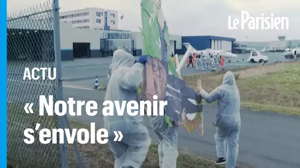 Climat : des militants sur le tarmac du Bourget pour dénoncer les vols en jets privés