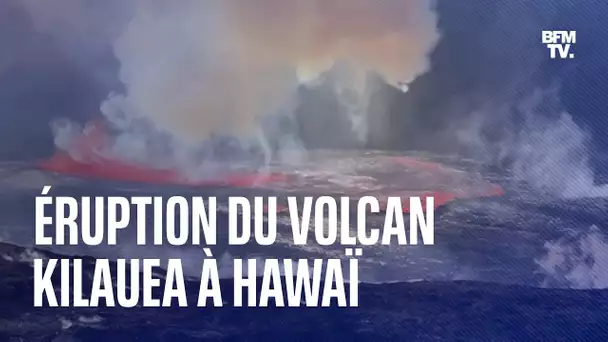 Une fontaine de lave surgit du volcan Kilauea à Hawaï