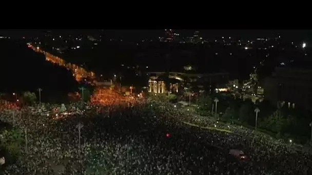 Manifestation contre le gouvernement à Bucarest