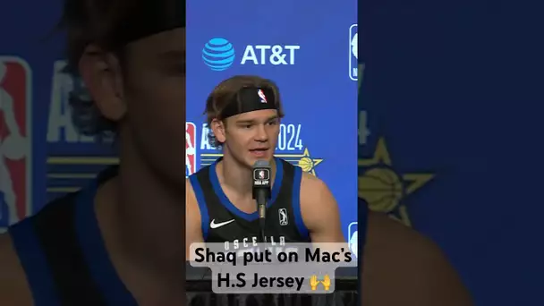 SHAQ Told Mac McClung “He Better Not Miss” After He Put His Jersey On! #ATTSlamDunk 🏆🔥| #Shorts