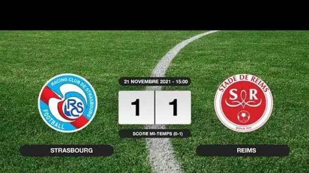 Résultats Ligue 1: Match nul entre le RC Strasbourg et le Stade de Reims sur le score de 1-1