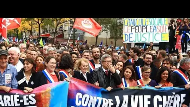 Manifestation contre la vie chère et l'inaction climatique à Paris