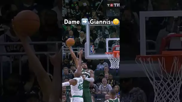 Damian Lillard throws the lob to Giannis Antetokounmpo for the SLAM! 😤🔥|#Shorts