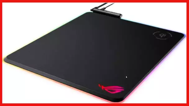 ASUS ROG Balteus Qi Vertical Gaming Mouse Pad with Wireless Qi Charging Zone, Hard Micro-Textured