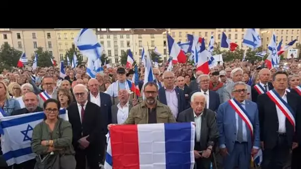 Attaque du Hamas : plus d'un millier de personnes se sont rassemblés à Lyon en soutien à Israël