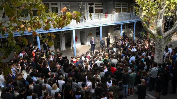 «Après les belles paroles, les actes» : l'hommage à Samuel Paty et Dominique Bernard