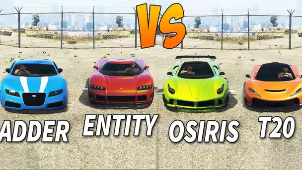 PROGEN T20 vs OSIRIS vs ADDER vs ENTITY (Test vitesse) GTA 5 ONLINE