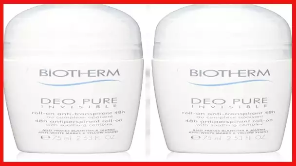 Biotherm Deo Pure Invisible Antiperspirant Roll-On, Fresh, 2.53 Fl Oz