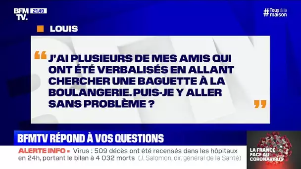 Puis-je aller chercher une baguette à la boulangerie sans me faire verbaliser ? BFMTV vous répond