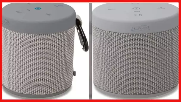 iLive Waterproof Fabric Wireless Speaker, 2.56 x 2.56 x 3.4 Inches, Built-in Rechargeable Battery,