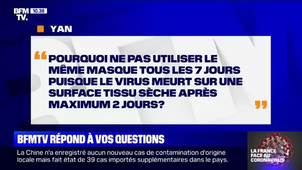 Pourquoi ne pas utiliser le même masque tous les 7 jours ? BFMTV répond à vos questions