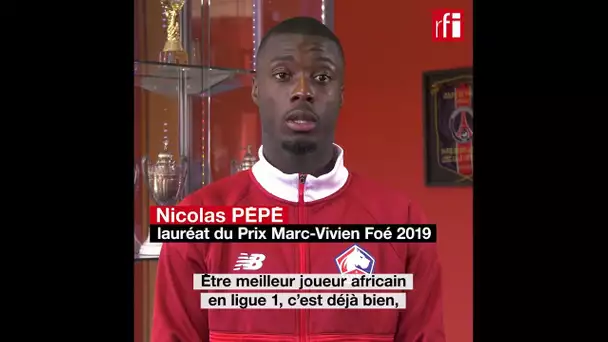 Nicolas Pépé, lauréat du prix Marc-Vivien Foé 2019