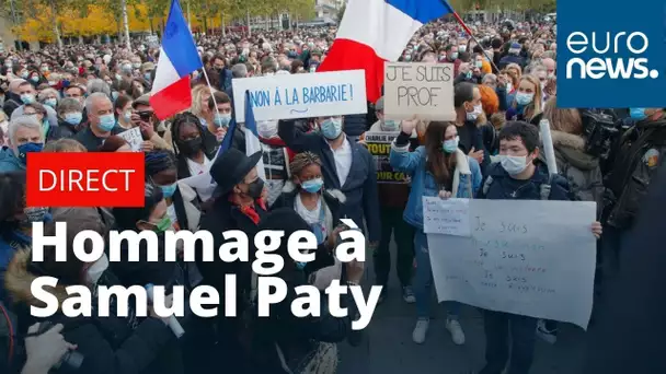 En direct : Rassemblements en hommage à Samuel Paty à la place de la République