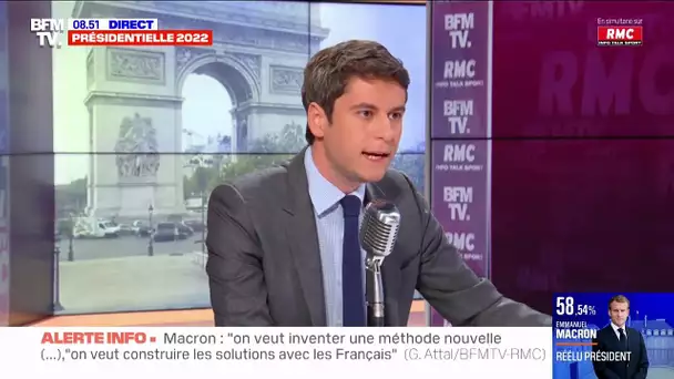 Attal : "Je ne vois qu'une France, réunie par des valeurs, qui a envie qu'on s'en sorte"