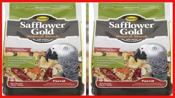 Higgins Safflower Gold Natural Food Mix for Parrots 3lbs