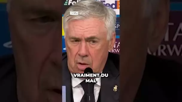 🤨🗯️ La déception d'Ancelotti après la défaite du Real Madrid : "Lille a mieux joué que nous" #shorts