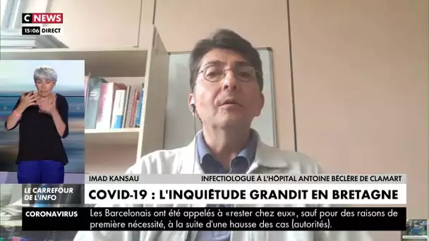 Imad Kansau, inféctiologue à l'hôpital Antoine Béclère s'inquiète de la situation en Bretagne