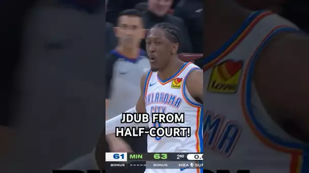 JDub hits the half-court shot to beat the buzzer!