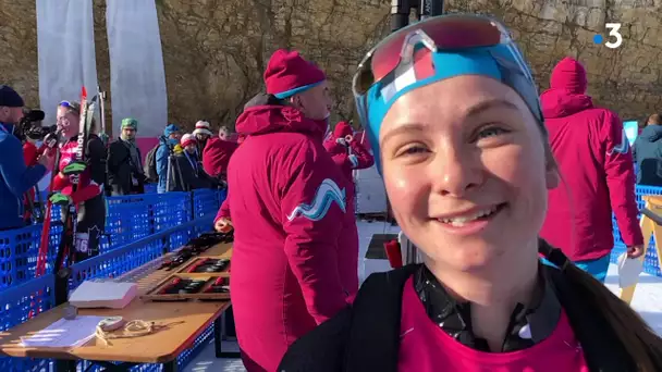 Jeanne Richard (vice championne olympique jeune) dans l' attente des résultats définitifs.