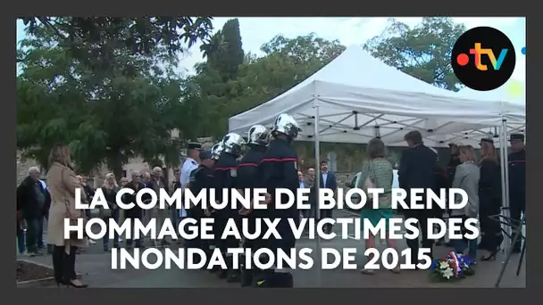 La commune de Biot rend hommage aux victimes des inondations de 2015