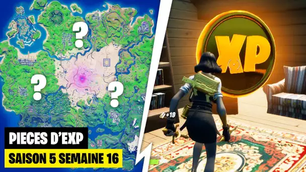 TROUVER LES 10 PIECES D'XP DE LA SEMAINE 16 SUR FORTNITE ! (FORTNITE PIECES XP SAISON 5 SEMAINE 16)