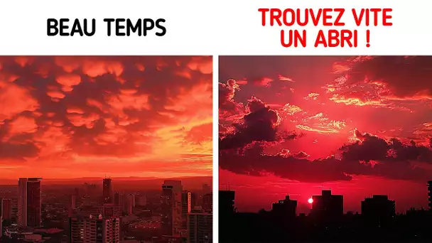 Un Ciel Rouge Vous Avertit Du Temps Qu'il Fera