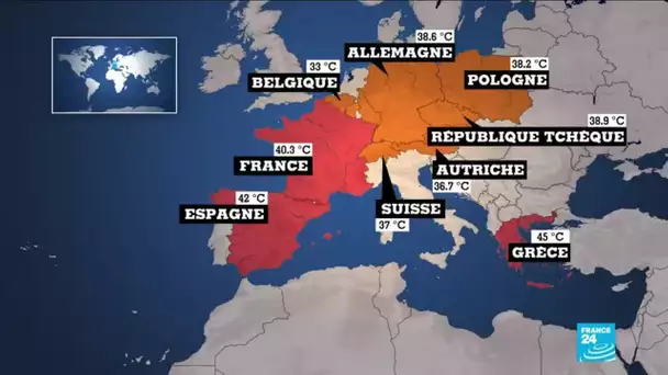 Canicule en Europe : le pic de chaleur est attendu dans la journée