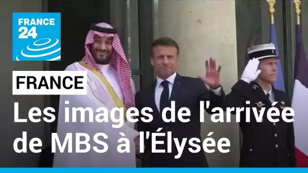 Rencontre MBS-Macron : les images de l'arrivée du prince héritier d'Arabie saoudite à l'Élysée