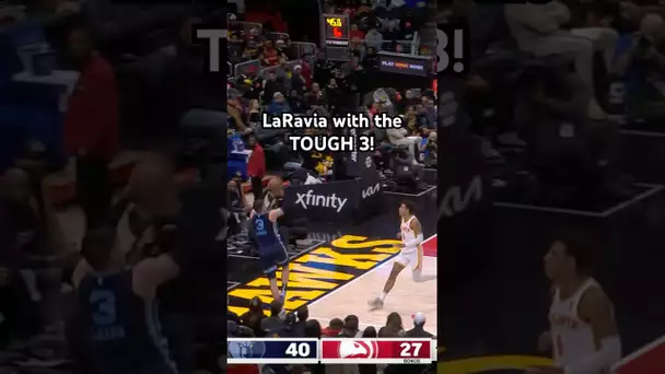 LaRavia makes a TOUGH 3 while falling out of bounds!