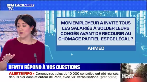 Mon employeur souhaite que l'on solde nos congés avant le chômage partiel, est-ce légal ?