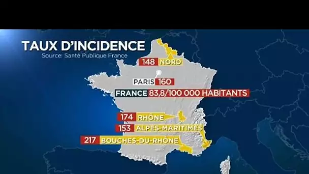 Coronavirus : tous les chiffres qui poussent au durcissement des mesures sanitaires en France